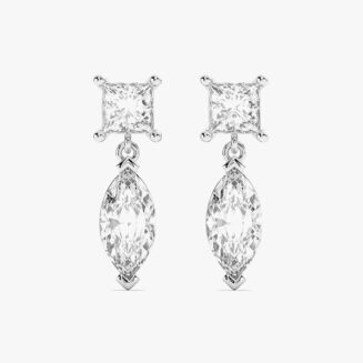 Leto Princess-marquise Cut Drop Earrings