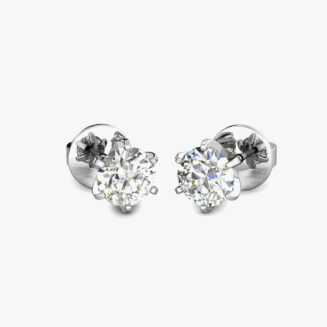 Silver Circular Cubic Zirconia Earrings