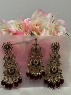 Black Jhumki Tikka Set