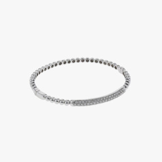 Sterling Silver Minimal Solitaire Bangle