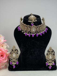 Purple chokar set